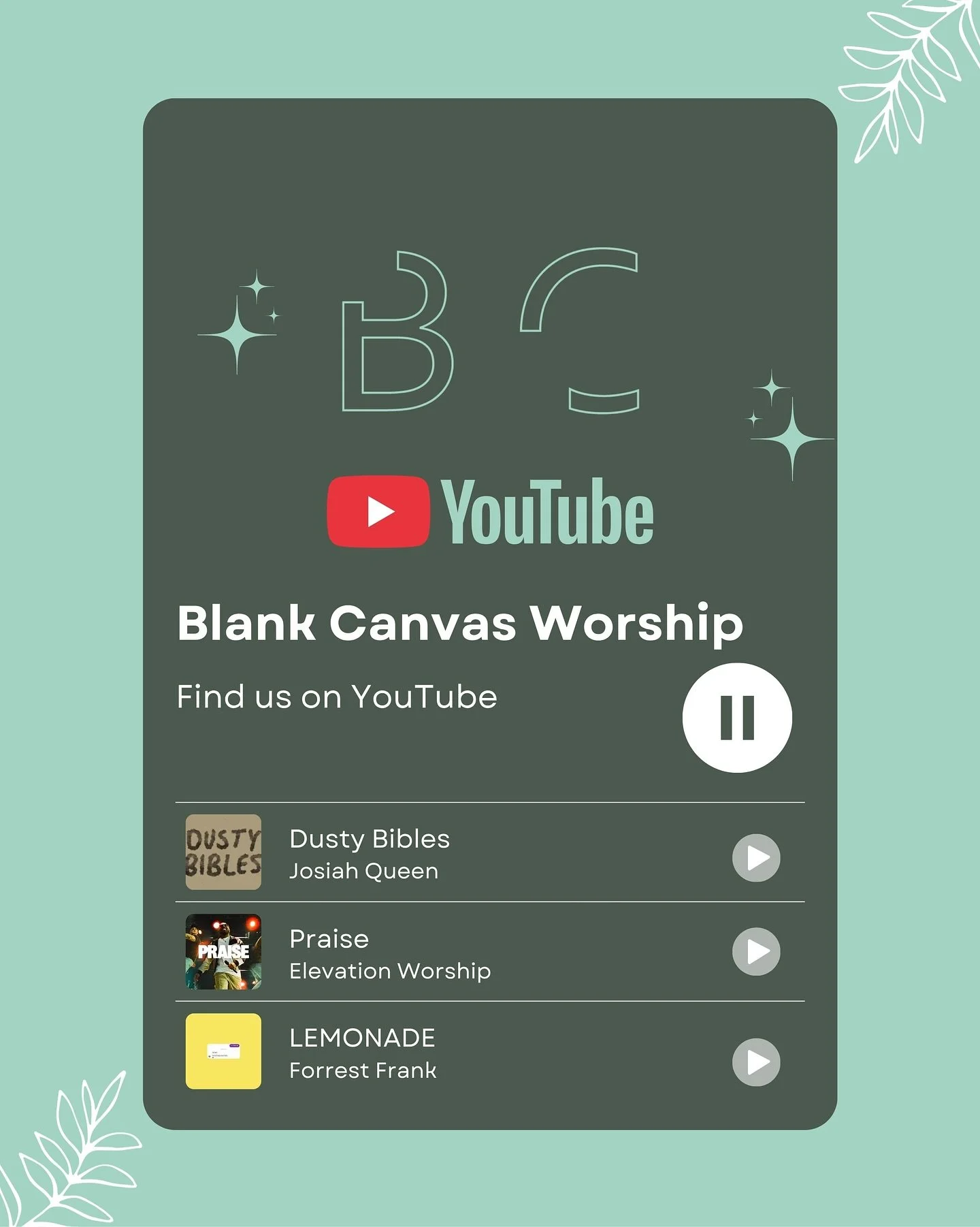 💛 Keep the worship going beyond youth group! Check out our YouTube Worship Playlist- available in our bio 🎶