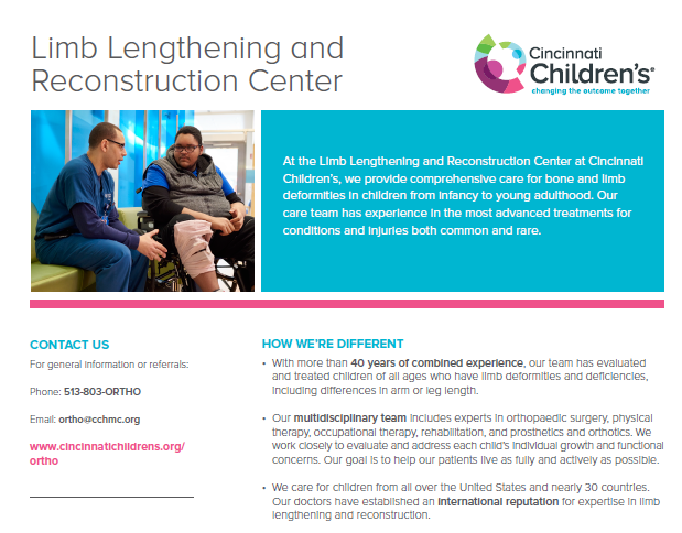 Limb Lengthening and Reconstruction Center