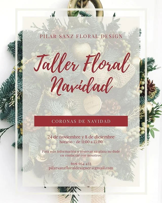 Ya llega la Navidad!!! Ap&uacute;ntate a nuestros talleres florales muy especiales para esta &eacute;poca del a&ntilde;o🎄
Pasar&aacute;s un rato genial aprendiendo a crear coronas de navidad y disfrutar&aacute;s de un delicioso brunch preparado por 