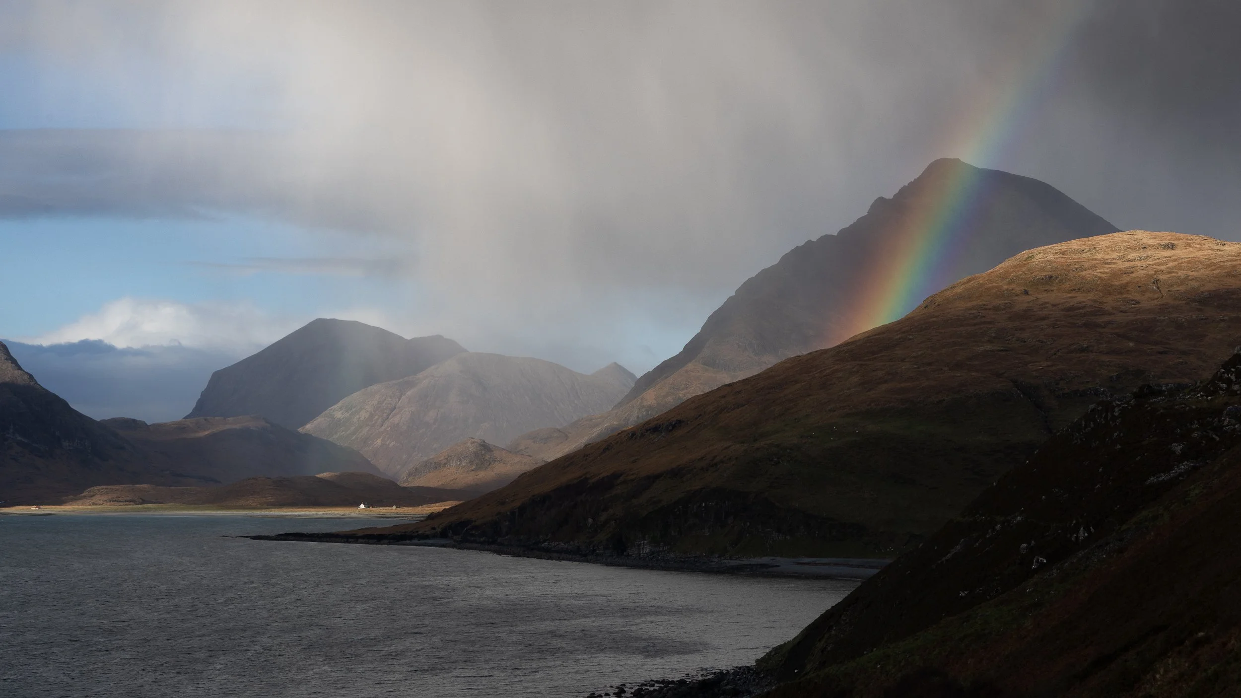 Elgol, and rainbow towards Bla Bheinn  Isle of Skye