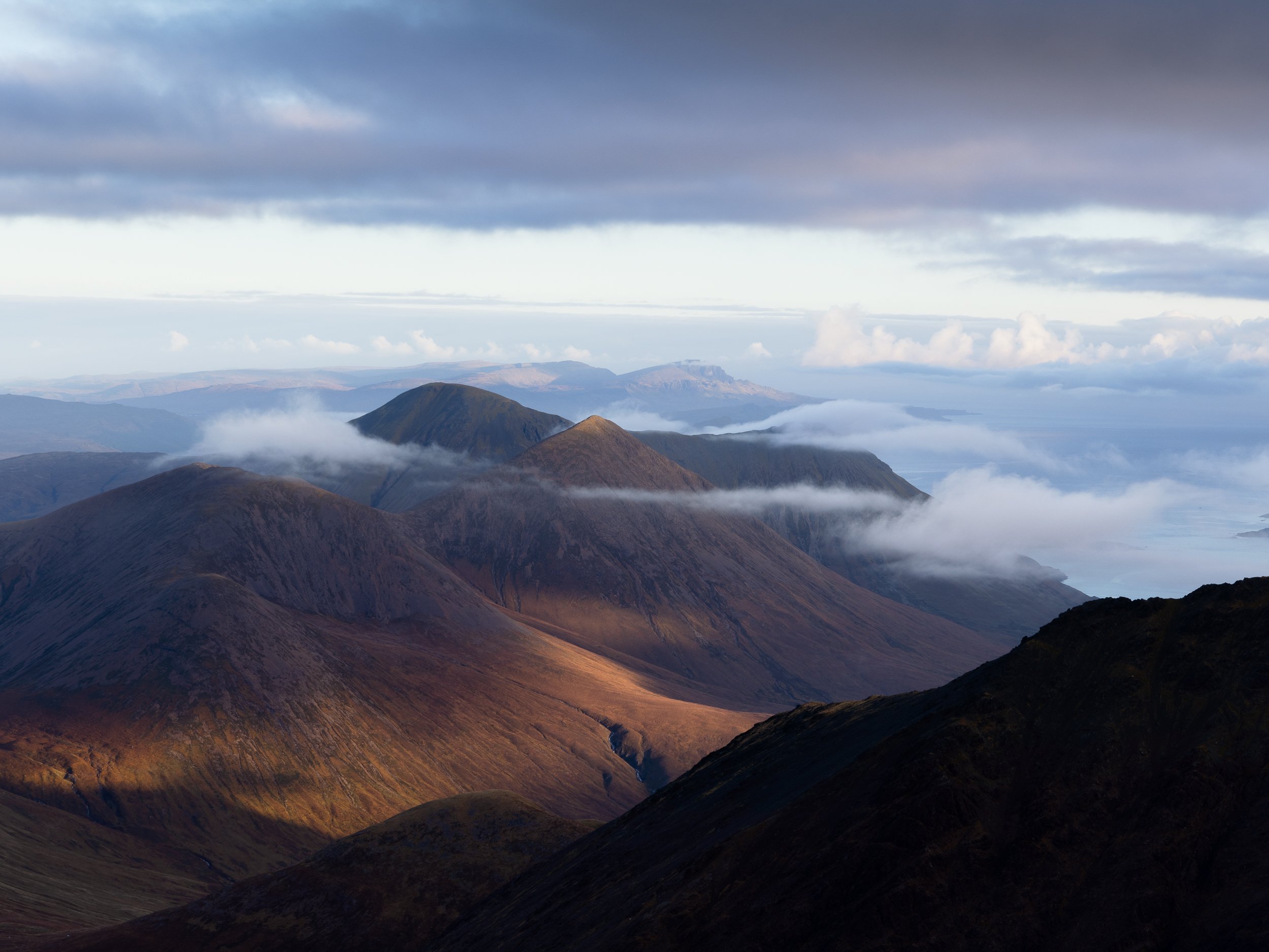 View from Blaven mountain on Isle of Skye
