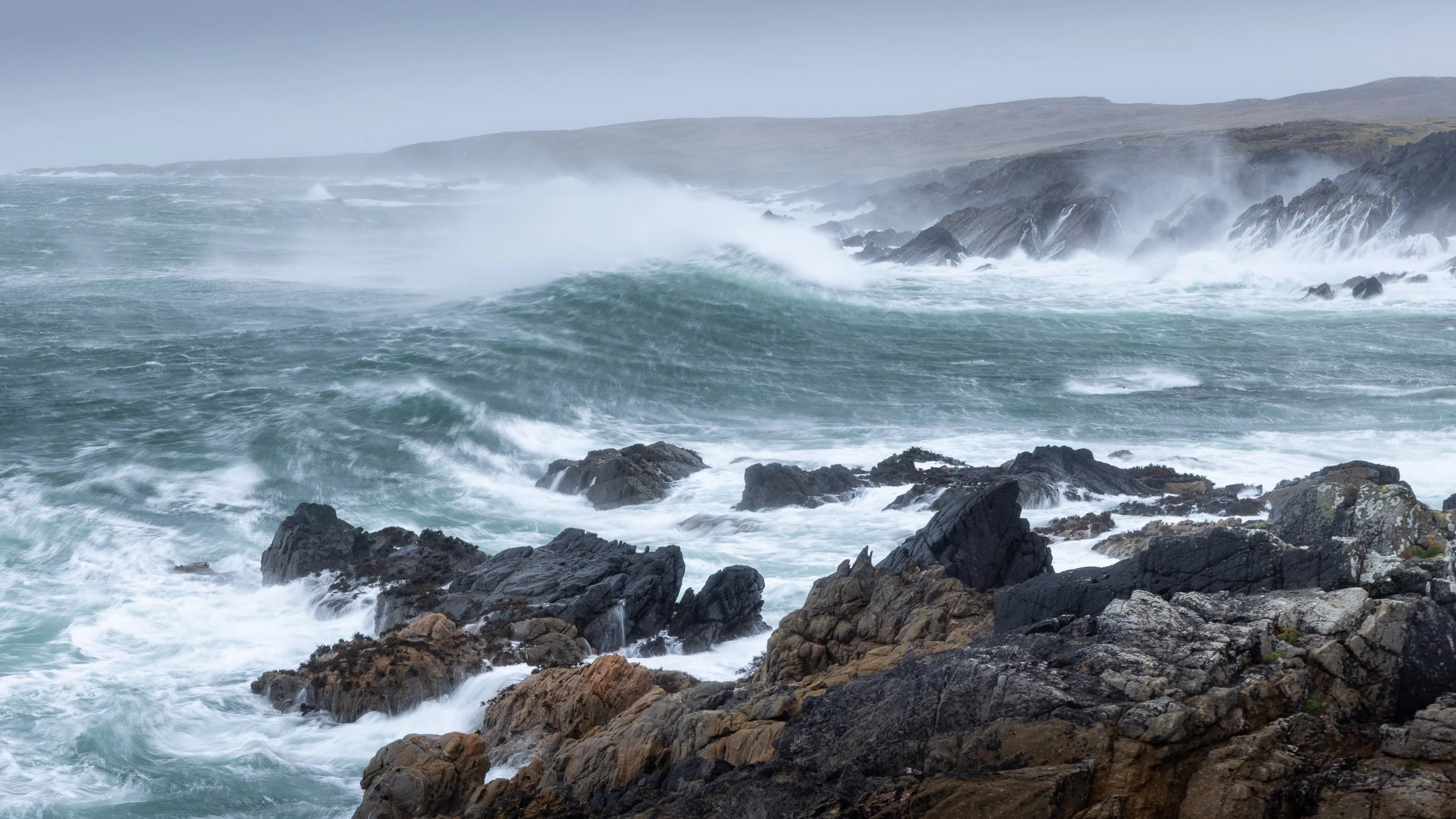 Sea Storm in North Uist, Scotland