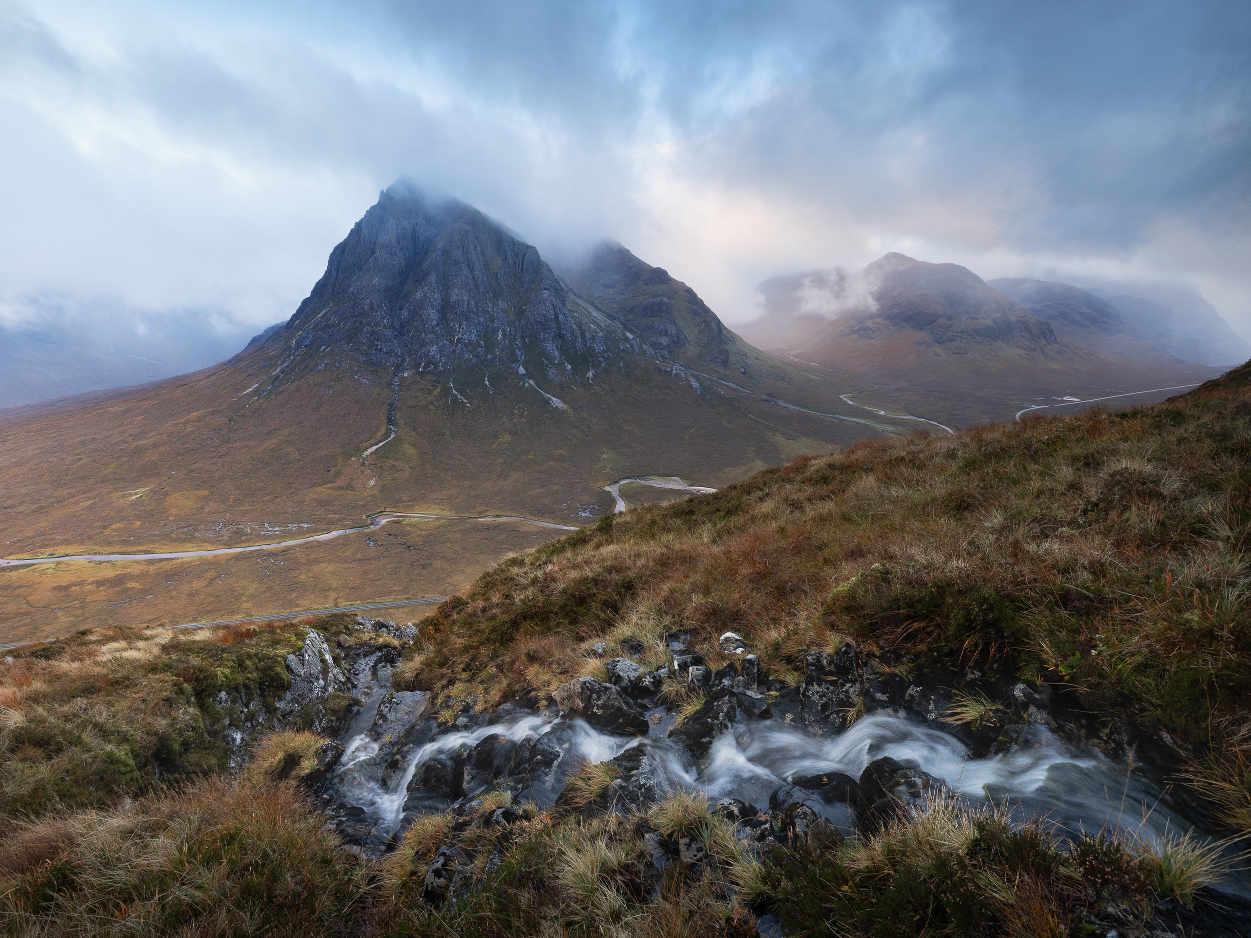 view of Buachaille Etive Mòr, seen from Beinn a' Chrulaiste