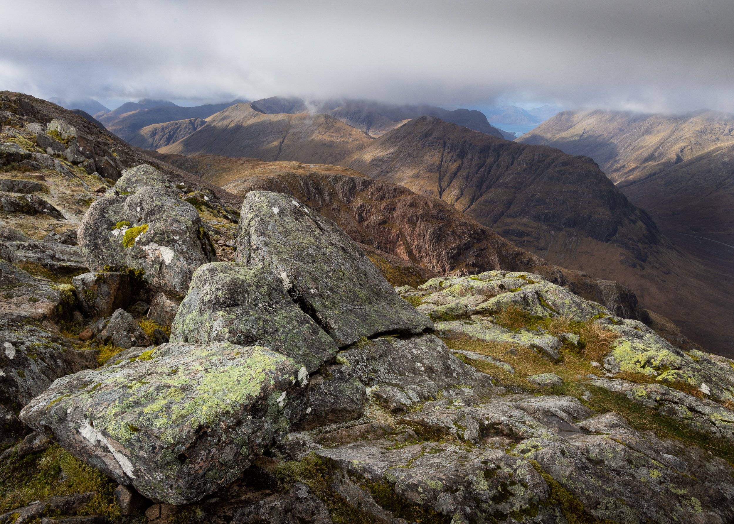 The top of Buachaille Etive Mòr in the sun