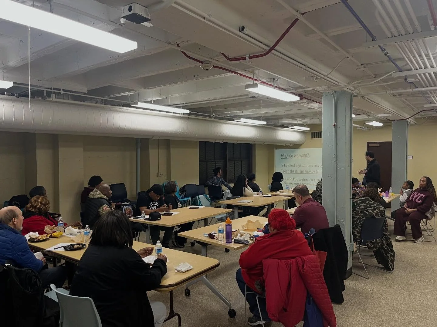 We were at the Douglass Library recently for a West Side regional meeting to prepare for our Spring Convention. We shared our visions of fully-resourced communities and the fight to tax the ultra wealthy at the local and state levels to pay for it.

