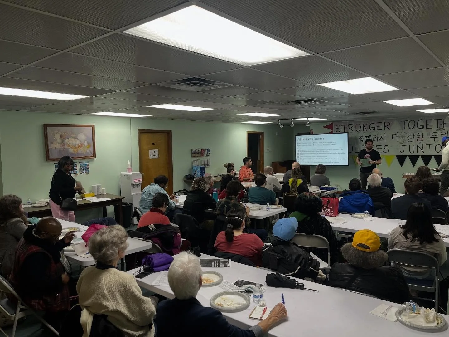 We were at @hanacenterchicago last week for our final regional meeting in preparation for our Convention on April 17th &amp; 18th! We took stock of the Illinois primaries and the fight to tax the rich at the state level, and built shared analysis of 