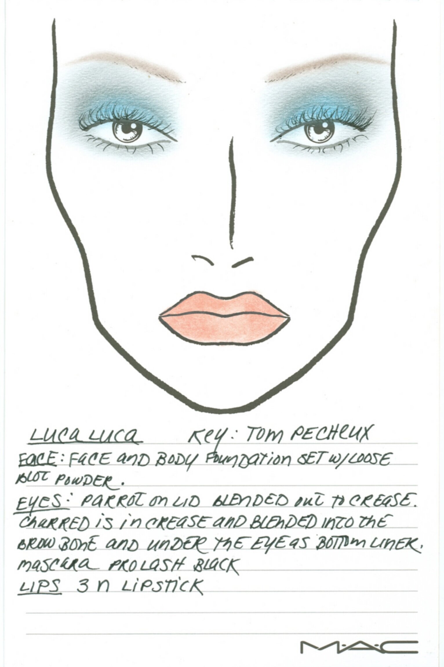 Face Chart Makeup Design By Liza Kondrevich