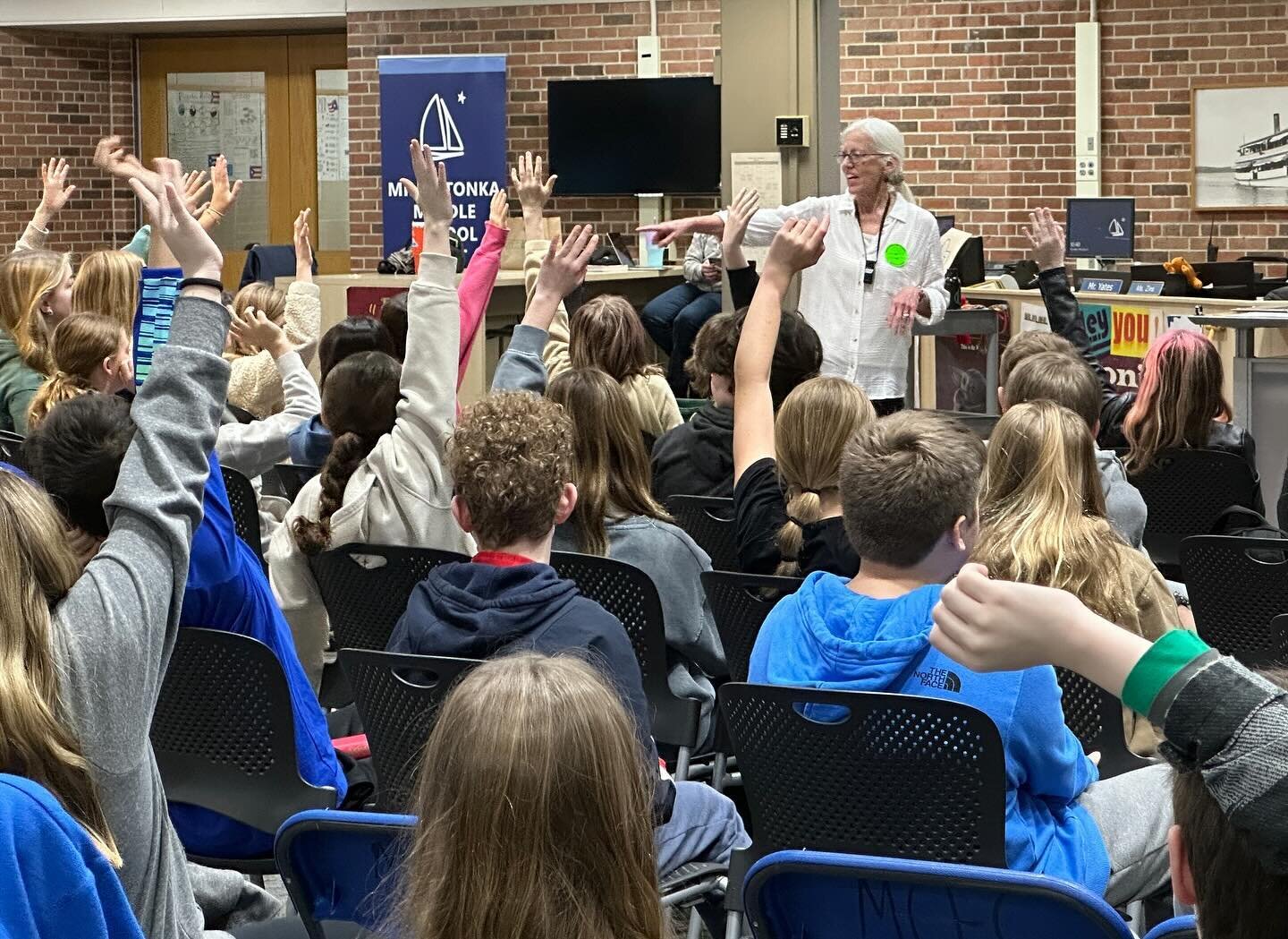 Had a grand time with young creatives (and voyageurs) at Minnetonka Middle School West. #authorvisit #kidlit #minnetonkamiddleschoolwest