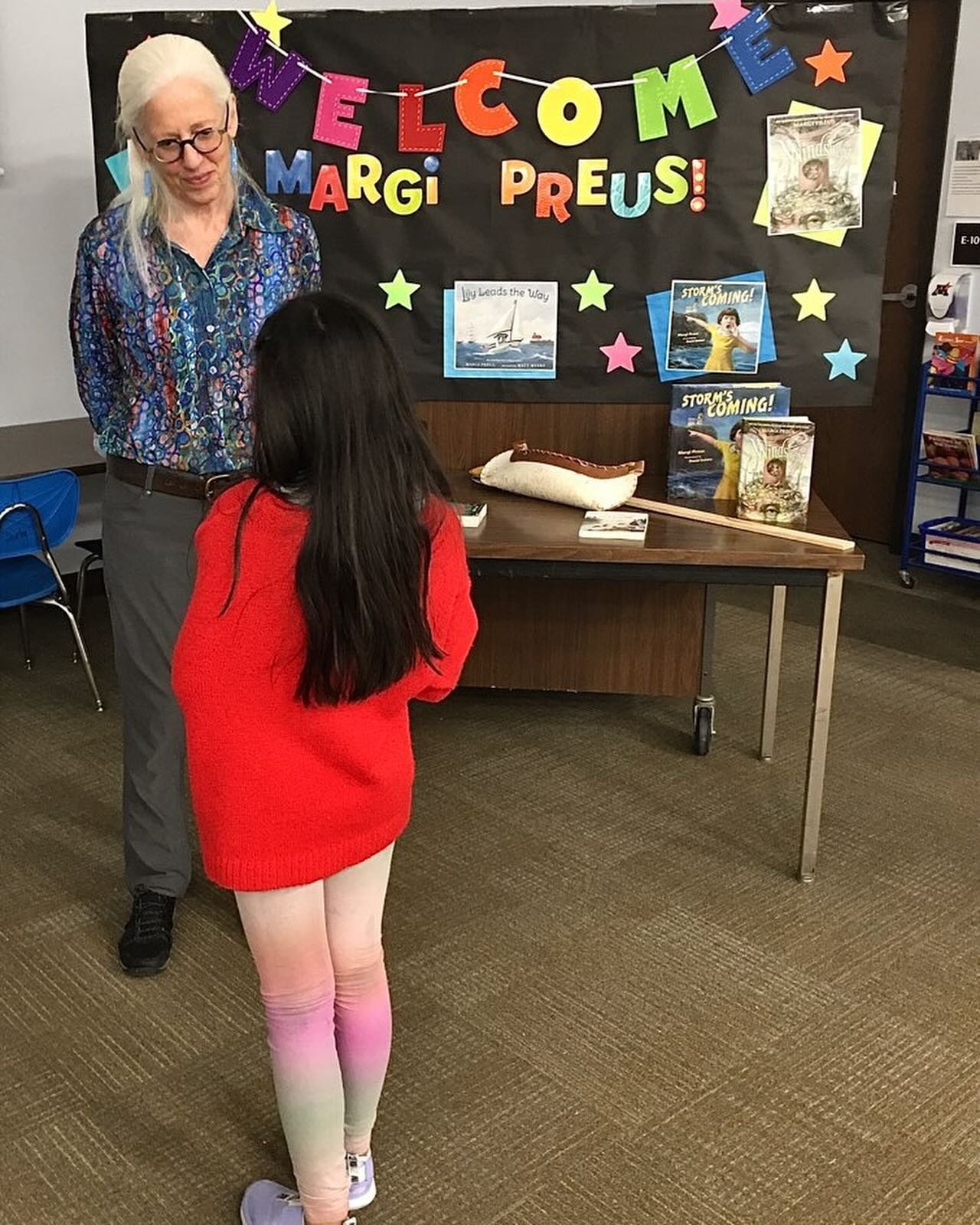 Sometimes the sweetest, most special moments happen AFTER the presentation. &ldquo;I want to grow up to be a writer like you.&rdquo; Or &ldquo;By the way, my name is Amy, in case you ever see me out in public.&rdquo; 😂😊(I hope I do, Amy) Thanks @gr