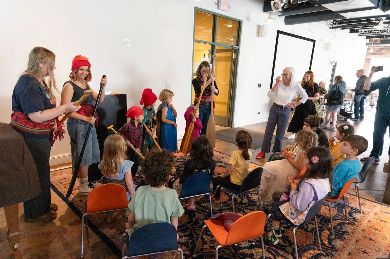 I had a great time with this crew of hearty voyageurs (here practicing their paddling technique) at Salon du Livre at Alliance Francaise Mpls. They helped tell the story of the Littlest Voyageur and everyone joined in on a rousing chorus of Alouette!