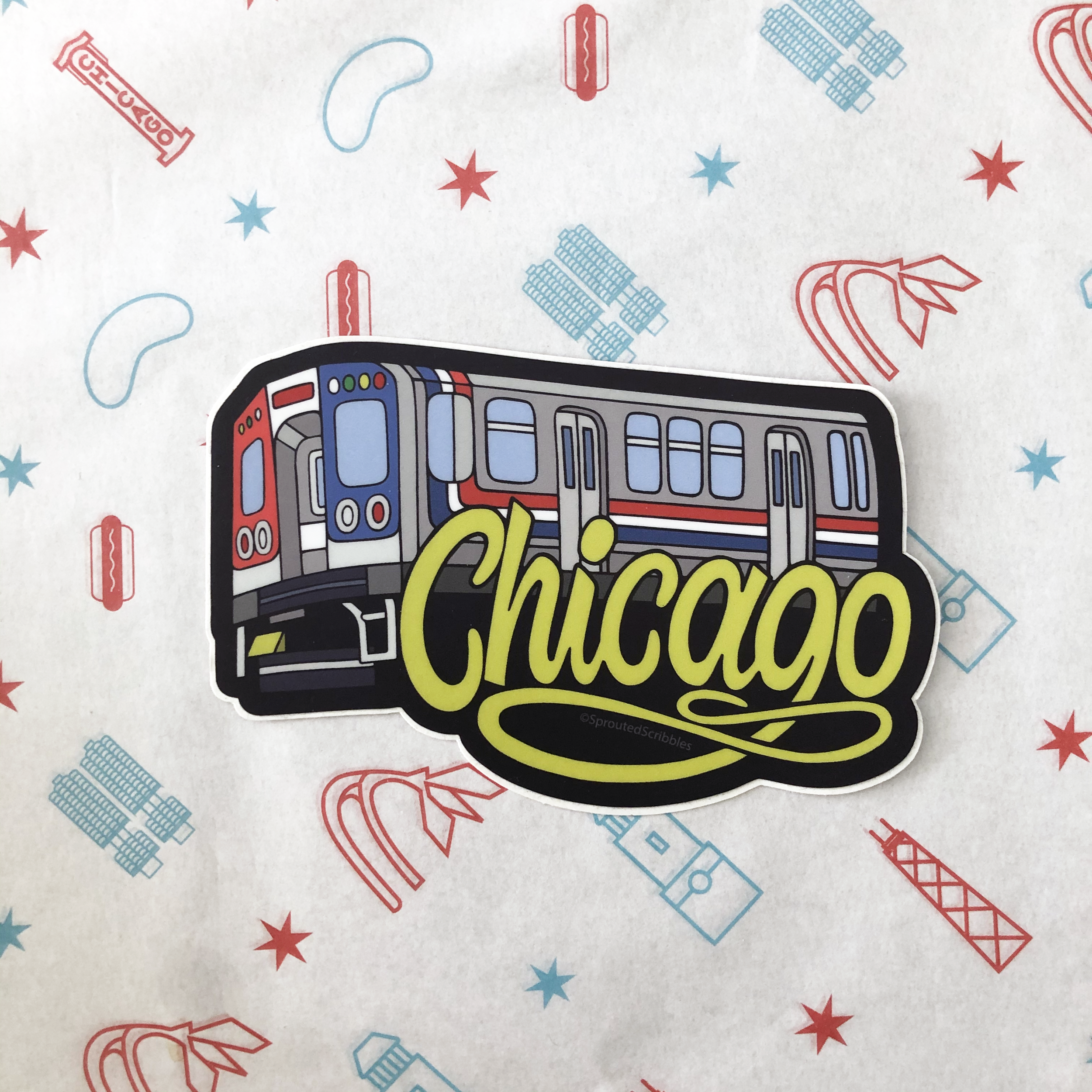 Chicago Train Sticker