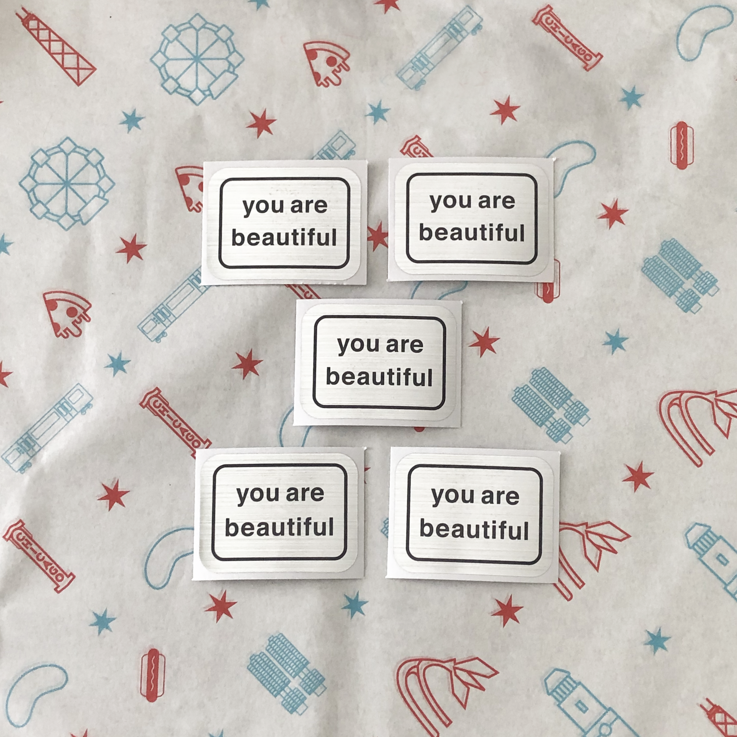You Are Beautiful Stickers