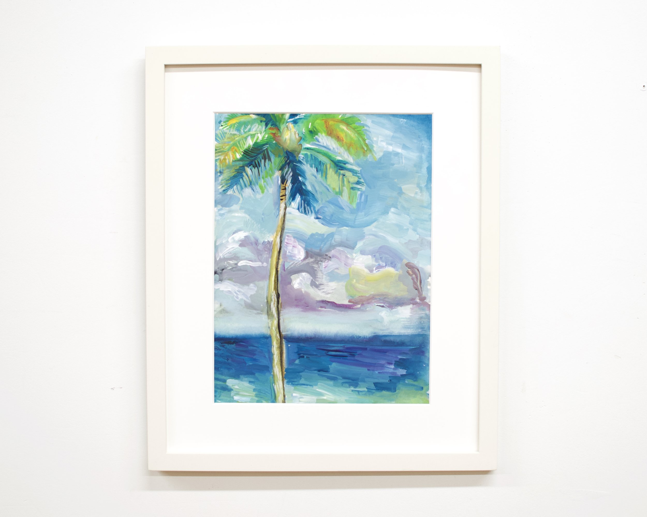 Magic Sands Watercolor, pastel, white chalk on paper 9” x 12” 14 “ x 17" (framed)