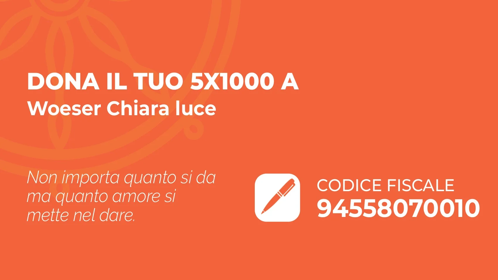 Donaci il tuo 5x1000