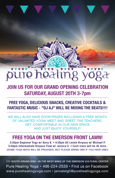Pure Healing Yoga Party Flyer