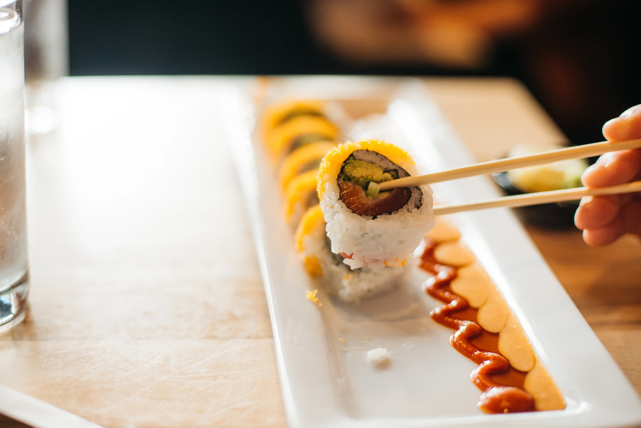 Kai Sushi makes some delicious rolls.