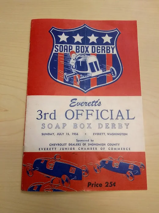 Soap box derbies were popular among Snohomish County Teen Boys. All you had to do was hop in a wheeled box and roll downhill // Richard Porter