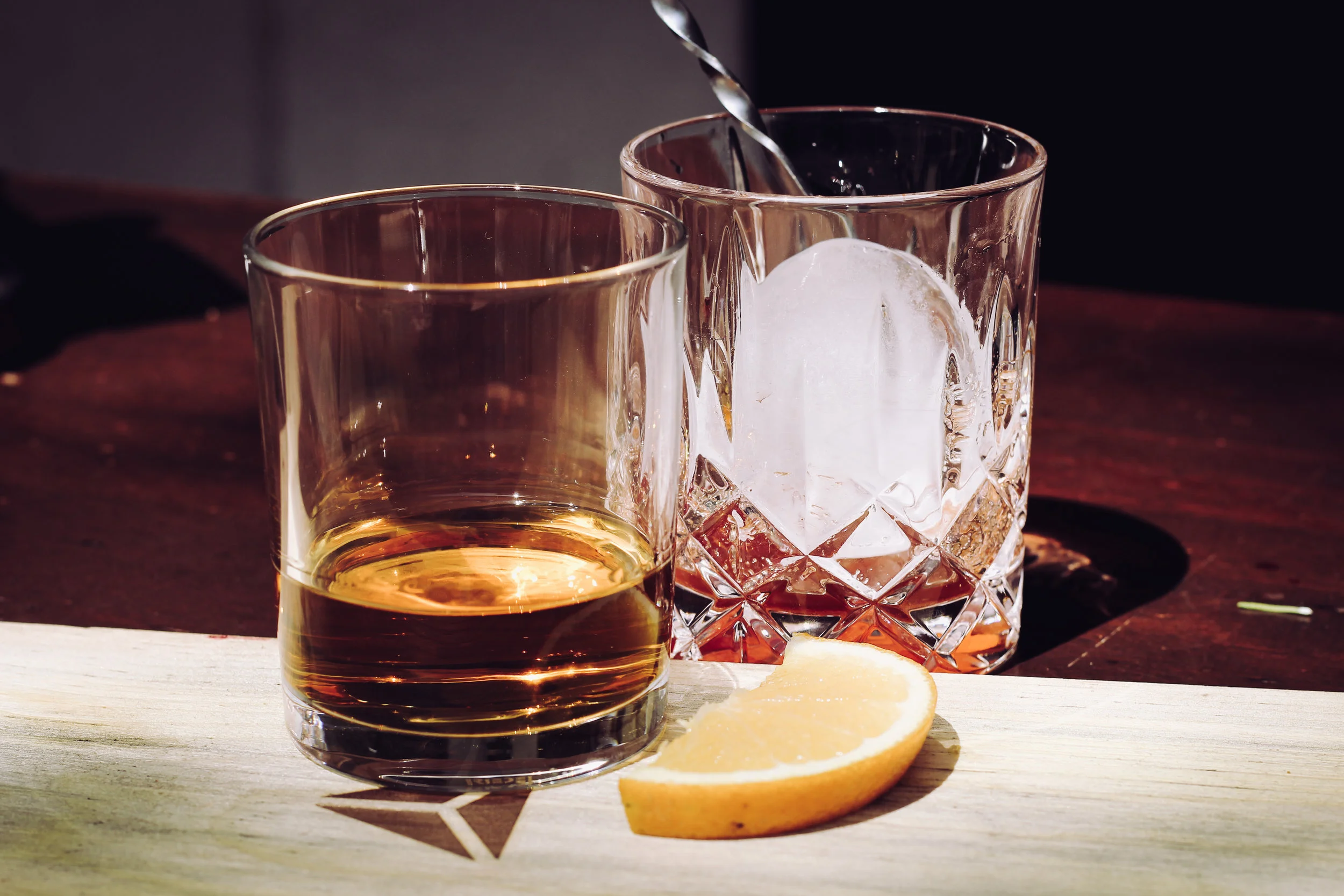 Enjoy an Old Fashioned in the sun.