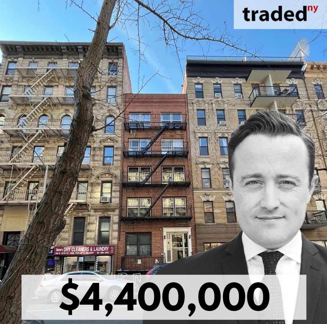🚨 SOLD 🚨  IMAGE: Alan Stenson
DATE: 05/31/2023
ADDRESS: 228 East 25th Street
MARKET: New York
ASSET TYPE: Multifamily
BROKERS: Alan Stenson (@Alan__Stenson) - Brax Realty (@BraxRealtyNYC)
SALE PRICE: $4,400,000
UNITS: 12 ~ PPU: $366,667
SF: 8,160 ~