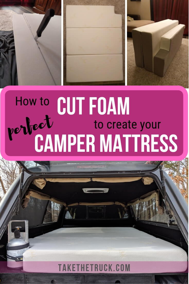 If you need to know how to cut foam, read this post. Cutting foam or memory foam as a DIY project is really easy to do! We made the perfect camping mattress by knowing how to cut foam.