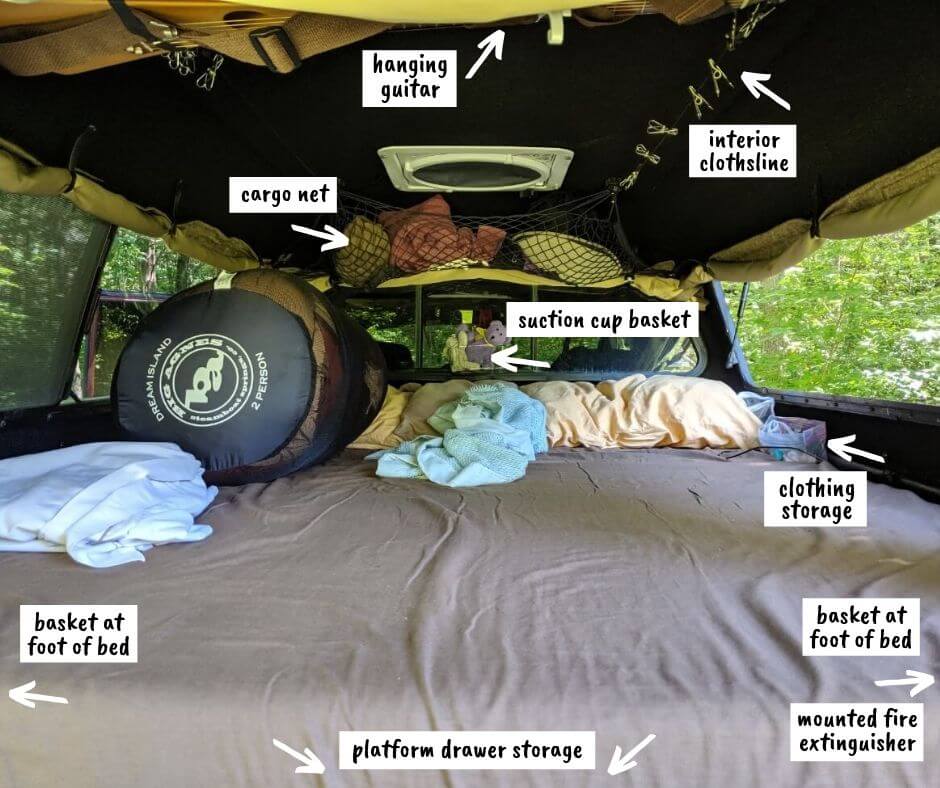 Truck Bed Camper Interior Organization, Truck Bed Shelving Ideas