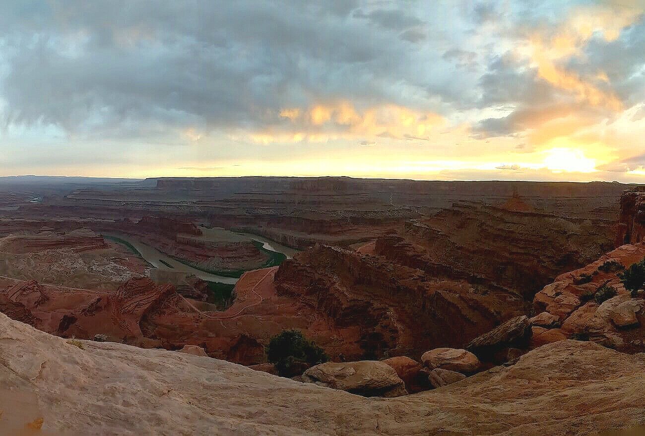 Watching the sunset from Dead Horse Point State park, a top thing to do in Moab.