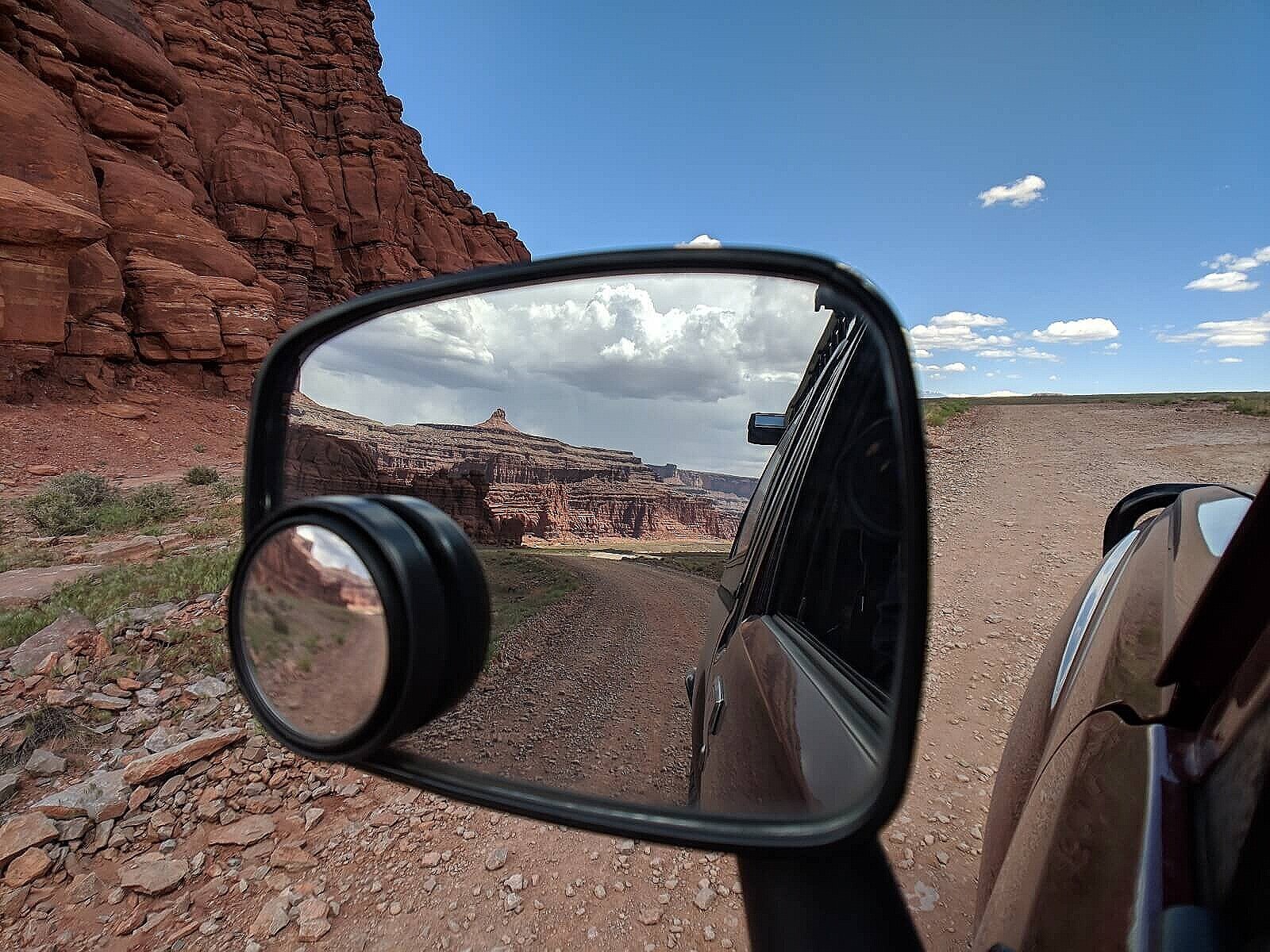 Views all around when taking a scenic drive on Potash Road in Moab.