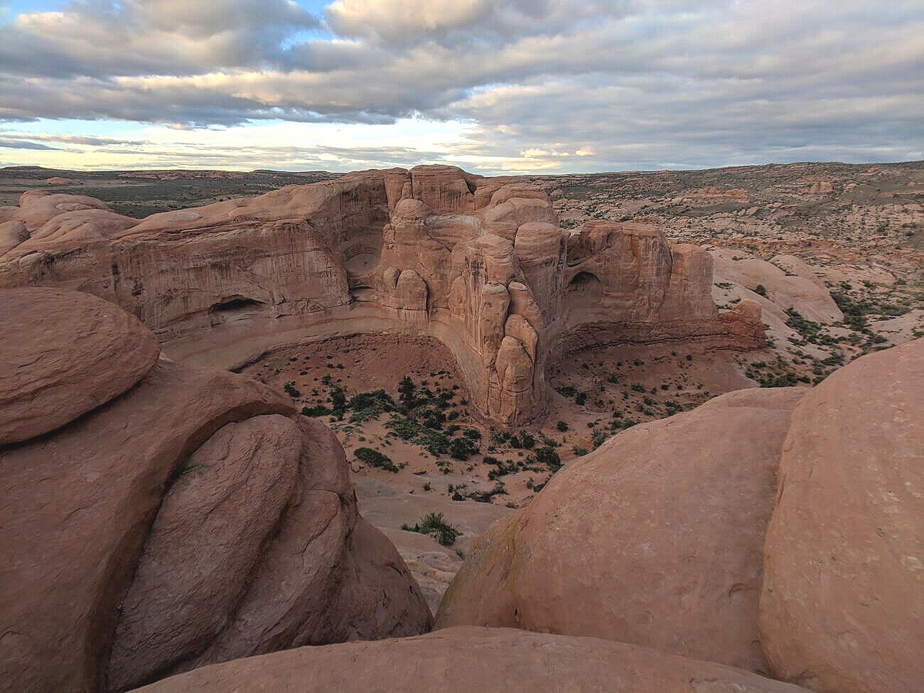 Expansive views when hiking to Delicate Arch.