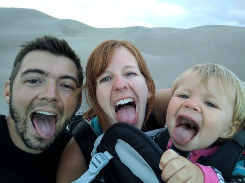 overland family at sand dunes national park