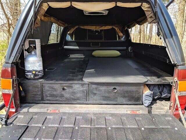 basic truck bed mattress or SUV mattress for camping