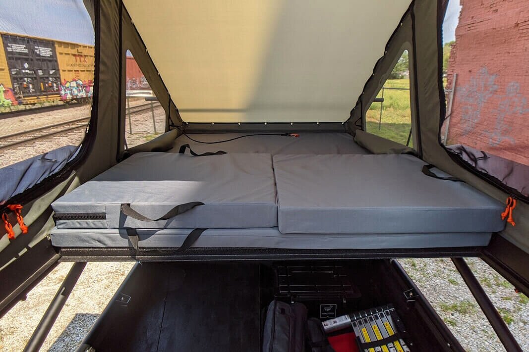 Wedge camper removable floor panels
