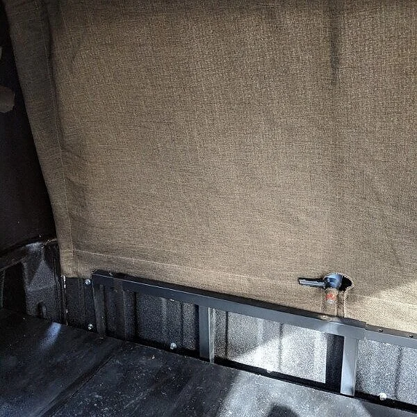 How To Make RollUp Camper Shell Curtains Take the Truck
