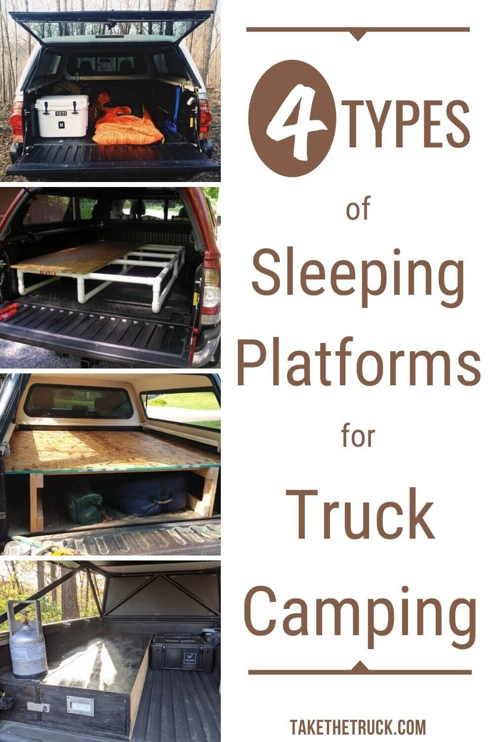 Pros and cons of DIY truck bed camping platform builds. Will help you with DIY elevated sleeping platform ideas, plans, materials, and designs for your truck camper.
