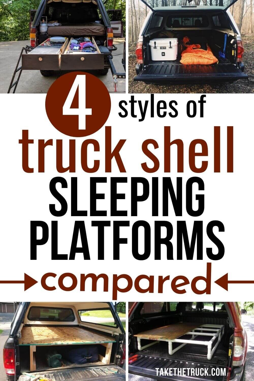 Pros and cons of DIY truck bed camping platform builds. This post will help you with DIY elevated sleeping platform ideas, plans, materials, and designs for your truck camper.