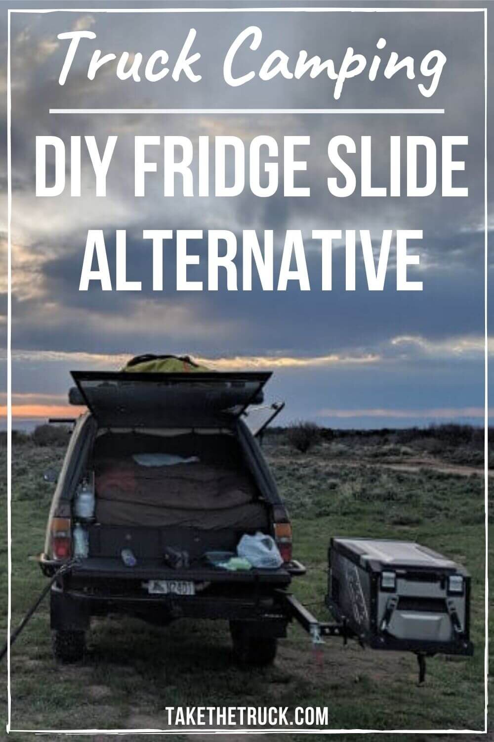 Rather than using a camping fridge slide, check out this DIY camping fridge hack for mounting off your hitch! This works especially well when truck bed camping with an ARB Elements Fridge.