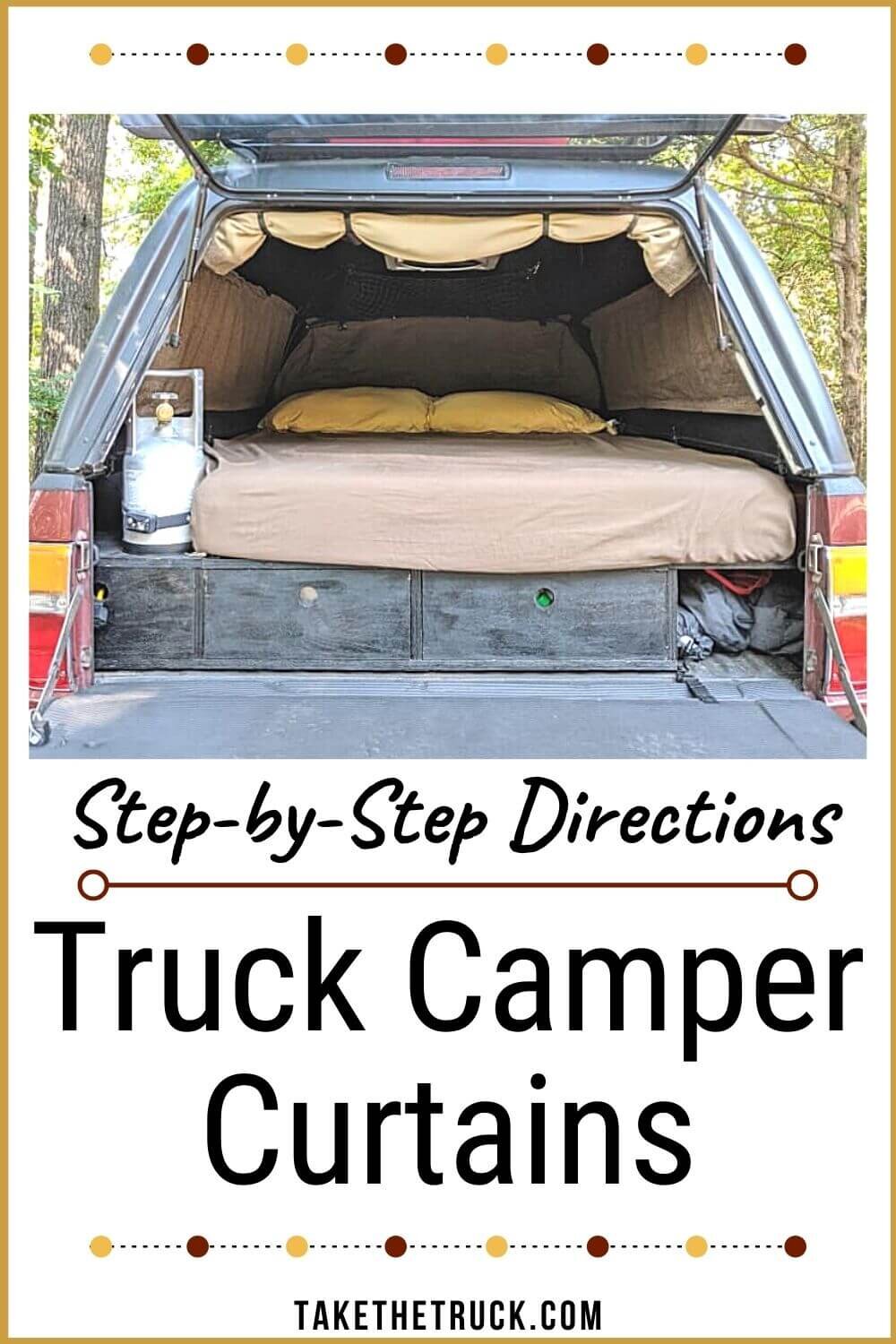 How to make DIY truck bed curtains.