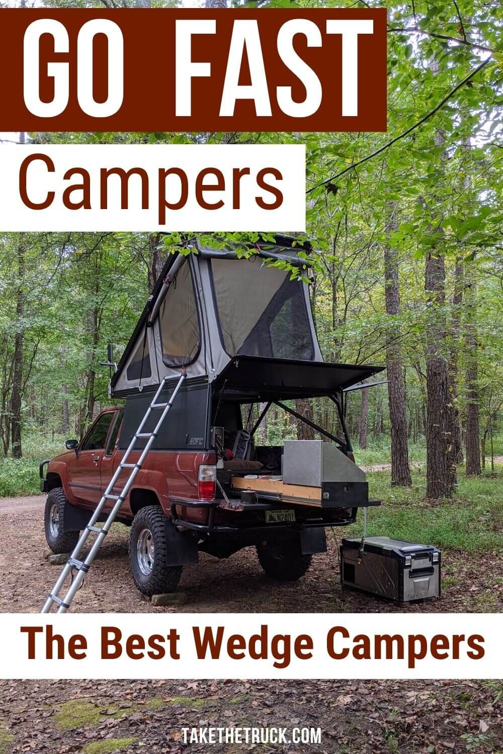 We upped our truck bed camping game and got a wedge truck camper! Check out this post for 5 reasons we landed on Go Fast Campers when deciding to upgrade to a wedge camper for our Toyota.