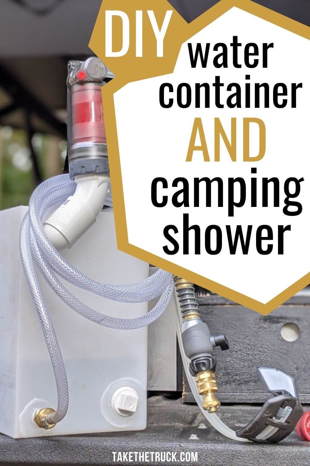 We love this camping water container! Check out how to make an either gravity fed water tank or diy pressurized water tank for camping, which also works as a diy portable camping shower! 