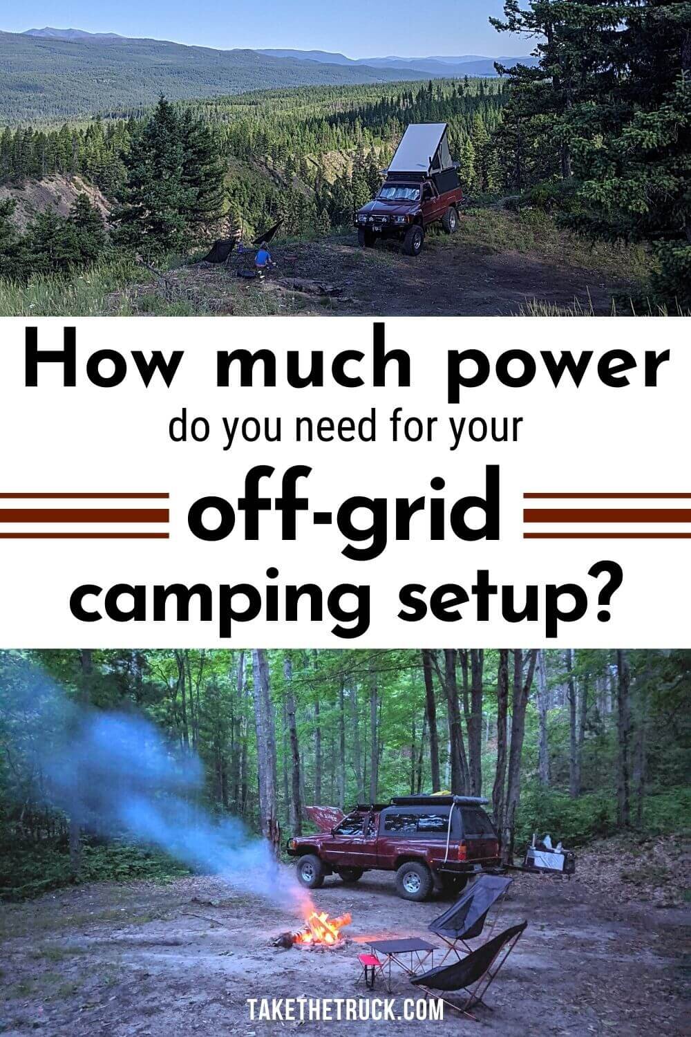 This post helps you calculate your power consumption while camping so you can select the right camping power supply for your needs, whether in a truck bed, van, suv, or other camper. 
