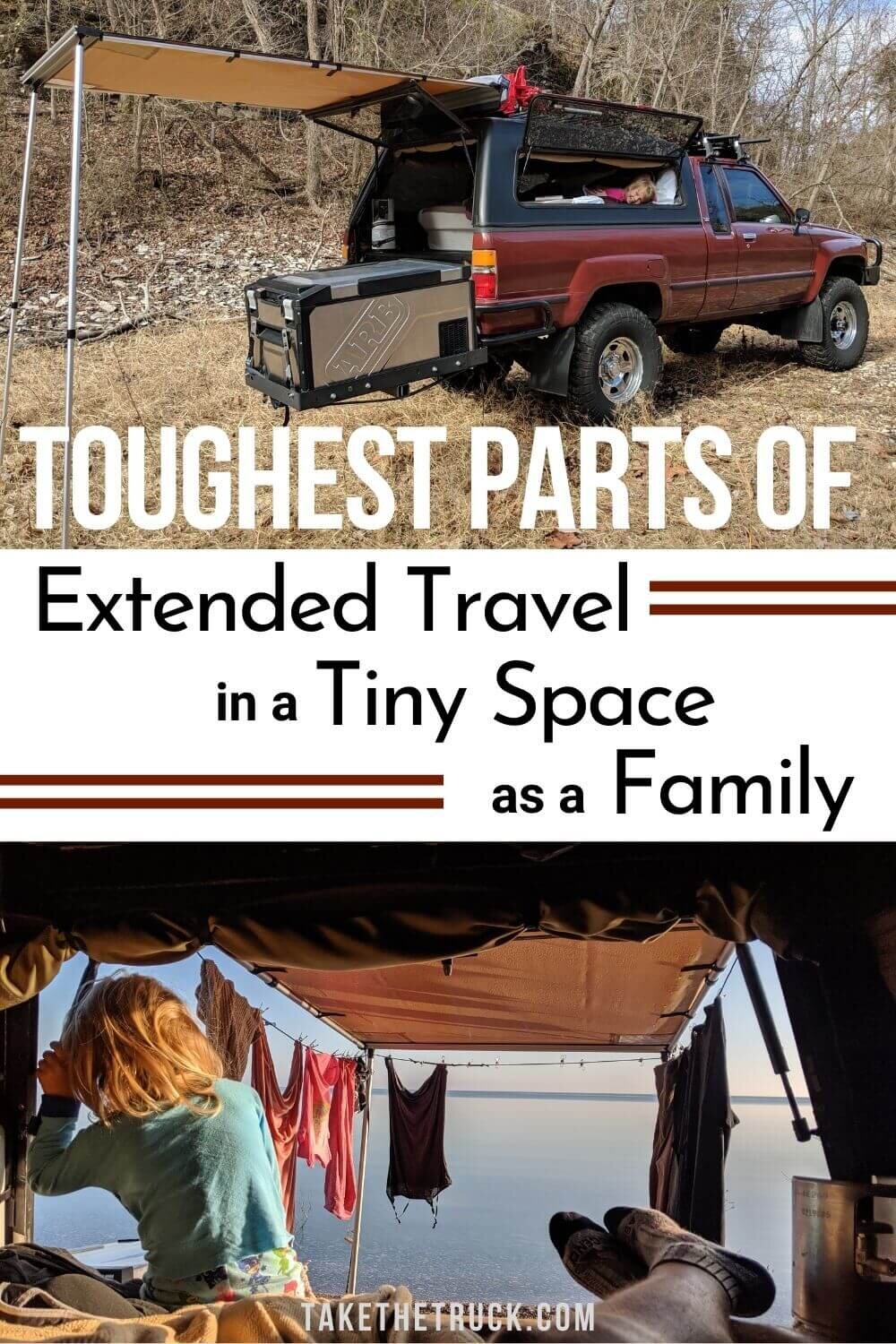 Truck camping as a family brings a lot of joys but also a lot of challenges! This post shares our top 5 struggles when truck bed camping as a family of 3.