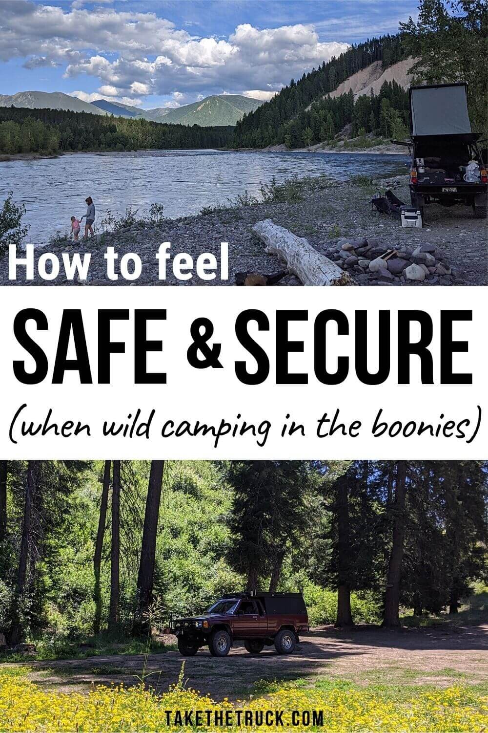 Is boondocking safe? This post is all about wild camping safety and camp security while boondocking. Lots of camping safety tips and ideas on feeling secure while camping off the grid are given.