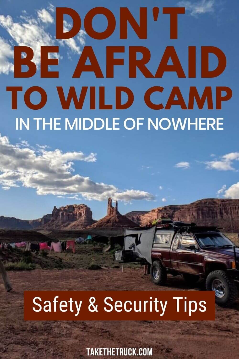 Is boondocking safe?! This post is all about wild camping safety and camp security while boondocking. Lots of camping safety tips and ideas on feeling secure while camping off grid are given.