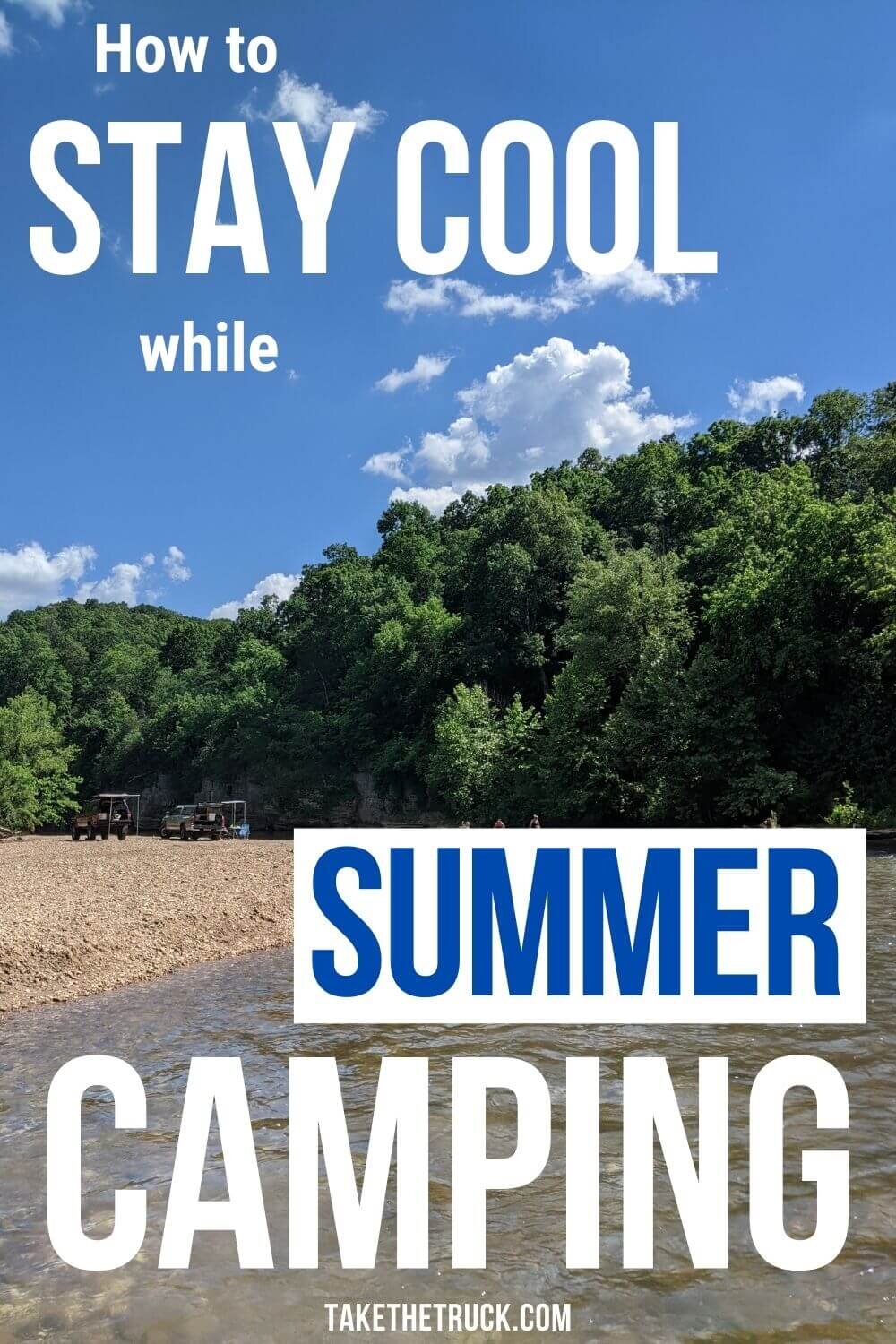 Products and tips on how to stay cool while camping in the heat. Summer camping in hot weather in a tent or truck bed, van, SUV, or car doesn't have to be miserable!
