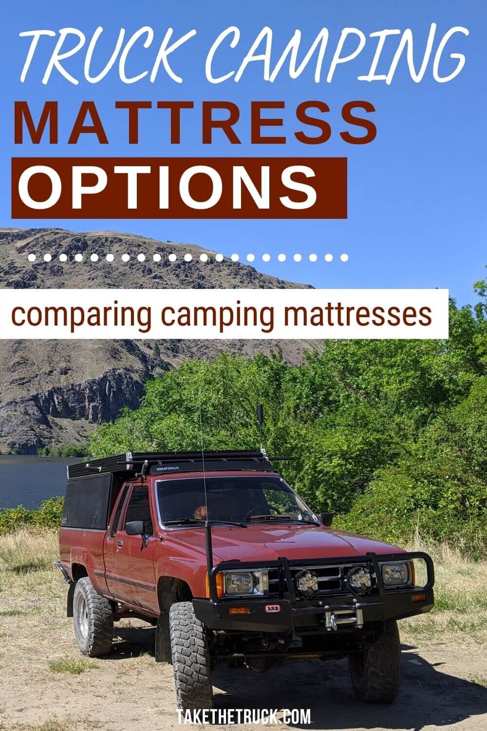 A great comparison of camping mattresses - camping air mattress, memory foam mattress, and sleeping pad as a truck bed mattress, car mattress, SUV mattress, or minivan mattress.