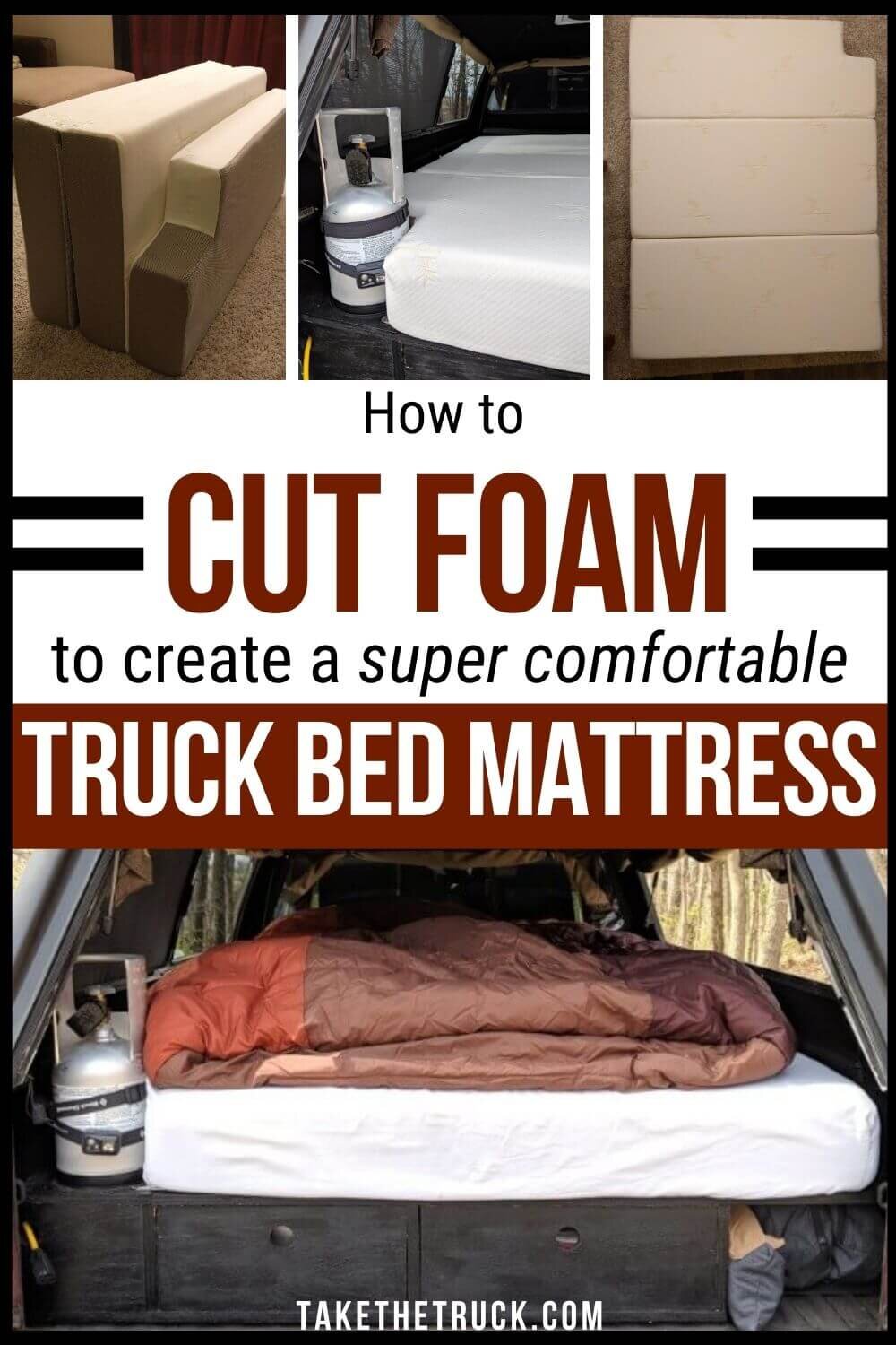 If you need to know how to cut foam, check out this post. Cutting foam or memory foam as a DIY project at home is really easy to do! We made the perfect camping mattress by knowing how to cut foam.