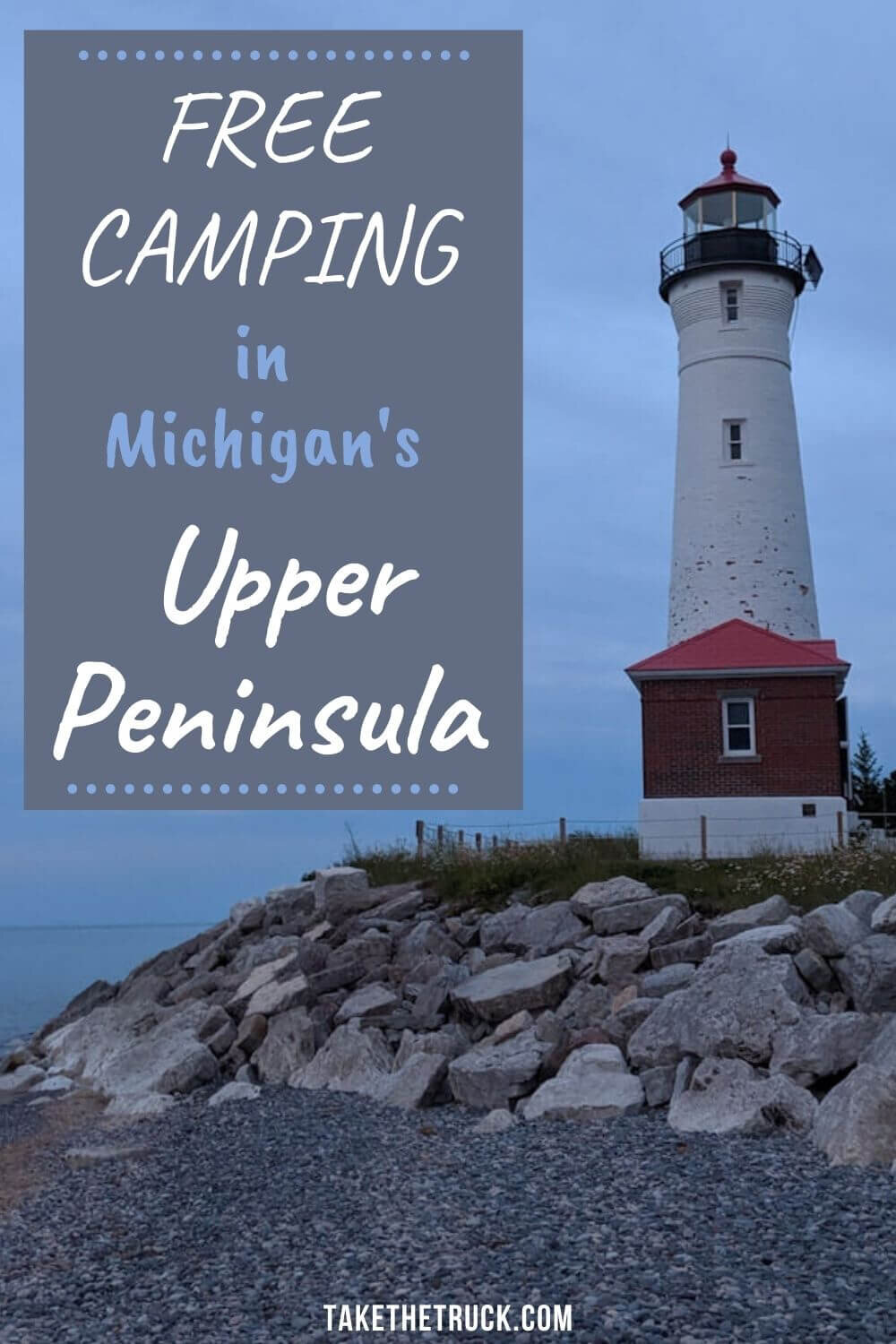 All about 12 free camping areas in Michigan’s Upper Peninsula if you’re planning a budget road trip around Michigan or an upper peninsula camping trip! You can camp for free in the Upper Peninsula!