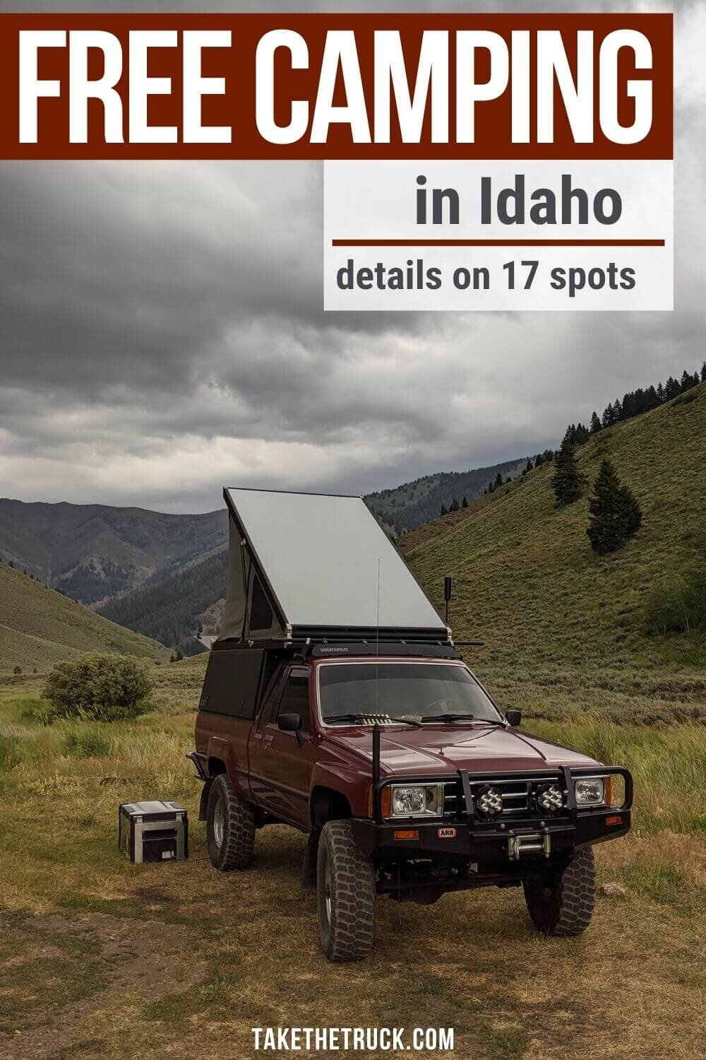 Looking for free camping in Idaho? This post gives all the details you’ll need about 17 different boondocking spots - either blm camping or national forest camping in Idaho.
