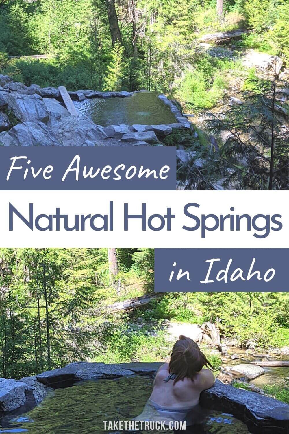 Check out these 5 awesome natural hot springs in Idaho - Weir Creek, Sacajawea, Trail Creek, Rocky Canyon, and Goldbug Hot Springs. Add these hot springs to your Idaho road trip list!