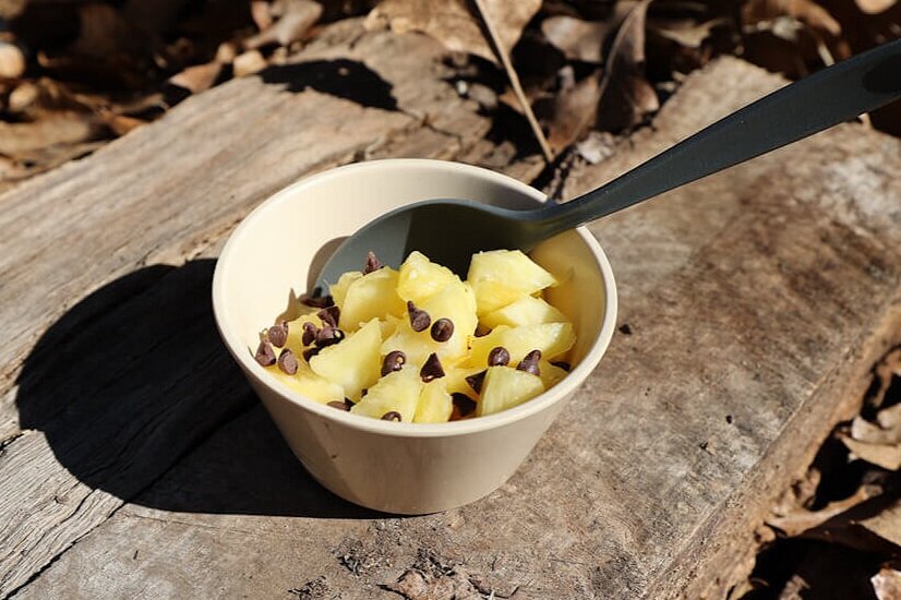pineapple dessert is an easy camping snack idea for kids