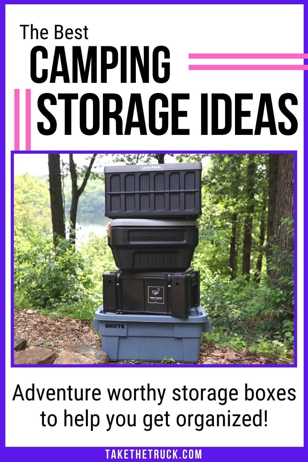 The best storage bins for camping, camping storage box ideas, and storage containers for camping. Many storage boxes for camping - truck camper storage, car camping storage, overland storage.